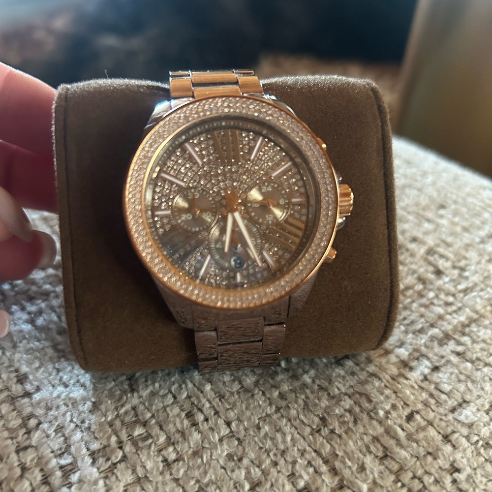 Michael Kors Bronze Watch with Crystal Accents